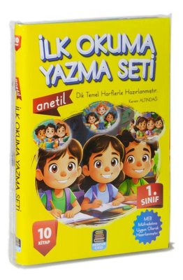 1. Sınıf Anetil İlk Okuma Yazma Seti - 10 Kitap Takım | Mercan Okul (İnce Kapak)