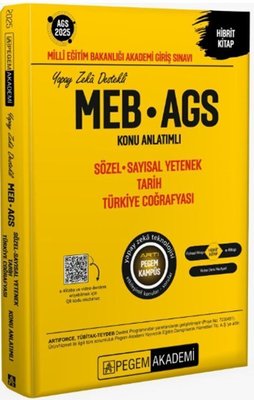 2025 MEB - AGS Konu Anlatımlı Sözel Sayısal Yetenek Tarih Türkiye Coğrafyası | Pegem Akademi Yayıncılık (İnce Kapak)
