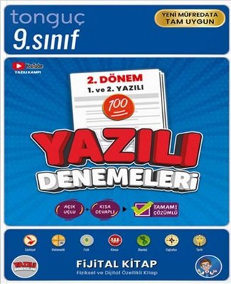 9. Sınıf Yazılı Denemeleri 2. Dönem 1 ve 2. Yazılı | Tonguç Akademi (İnce Kapak )