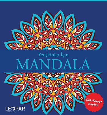 Yetişkinler İçin Mandala - Lacivert | Leopar Yayınları (İnce Kapak)