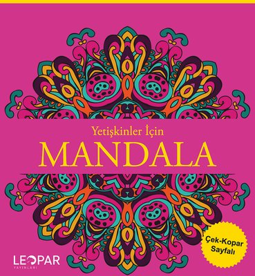 Yetişkinler İçin Mandala - Pembe | Leopar Yayınları (İnce Kapak)