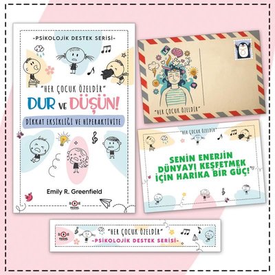 Çocuklarda Dikkat Eksikliği ve Hiperaktivite - Kartpostal ve Ayraç - Çocuklar İçin Psikolojik Destek | Nesnel Yayınları (İnce Kapak)
