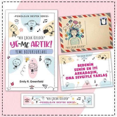 Çocuklarda Yeme Bozuklukları - Kartpostal ve Ayraç - Çocuklar İçin Psikolojik Destek Serisi | Nesnel Yayınları (İnce Kapak)