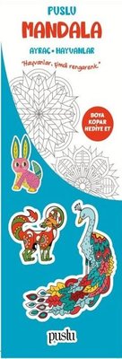 Mandala Çocuk Ayraç - Hayvanlar | Puslu Yayıncılık (İnce Kapak)