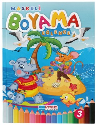 Eğlence - Maskeli Boyama | Evrensel İletişim Yayınları (İnce Kapak)
