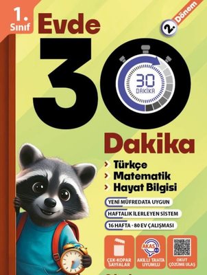 1. Sınıf 2. Dönem Evde 30 Dakika | Tudem Yayınları - Ders Kitapları (İnce Kapak)