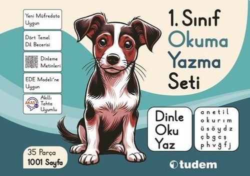 1. Sınıf Okuma - Yazma Seti - Kutulu (Dinle - Oku - Yaz) | Tudem Yayınları - Ders Kitapları (İnce Kapak)