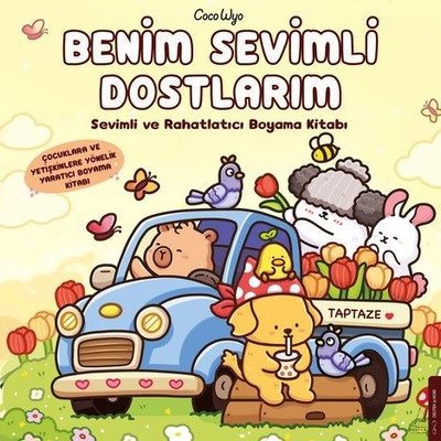 Benim Sevimli Dostlarım - Sevimli ve Rahatlatıcı Boyama Kitabı - Çocuklara ve Yetişkinlere Yönelik Yar | Destek Yayınları (İnce Kapak)