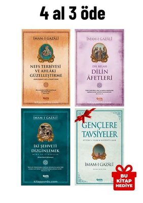 Nefs Terbiyesi - Dil Belası Dilin Afetleri - İki Şehveti Dizginlemek - Gençlere Tavsiyeler 4 Al 3 Öd | Çelik Yayınevi (İnce Kapak)