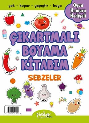 Çıkartmalı Boyama Kitabım - Sebzeler | Pinokyo (İnce Kapak)