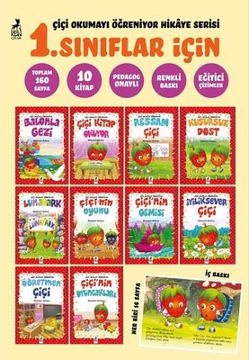 1. Sınıflar İçin Çiçi Okumayı Öğreniyor Hikaye Serisi Seti - 10 Kitap Takım | Ren Kitap (İnce Kapak)