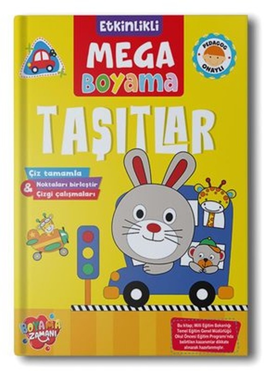 Taşıtlar - Etkinlikli Mega Boyama | Boyama Zamanı Yayınları