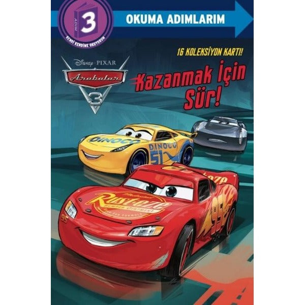 Disney Pixar Arabalar - Kazanmak İçin Sür! Disney Okuma Adımlarım 3 | Beta Kids (İnce Kapak)