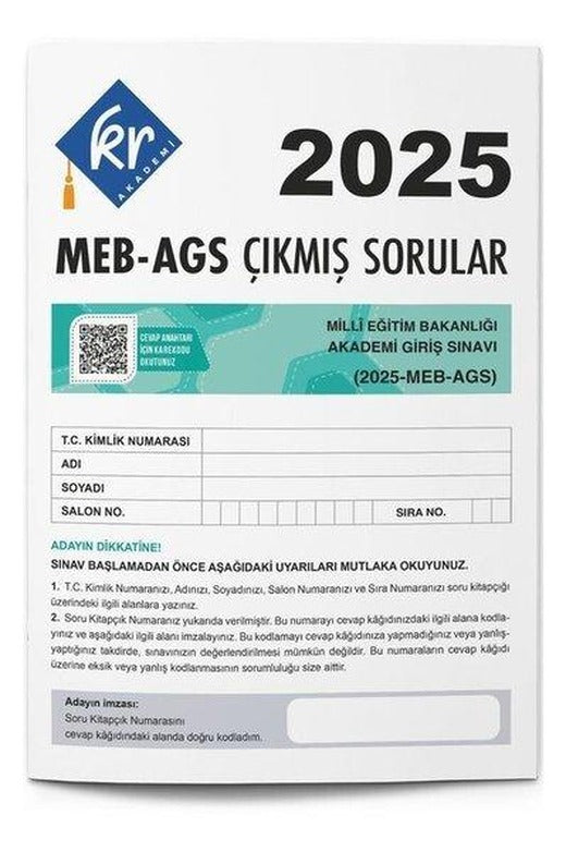 2025 MEB-AGS Tıpkı Basım Kitapçığı KR Akademi Yayınları | KR Akademi (İnce Kapak)