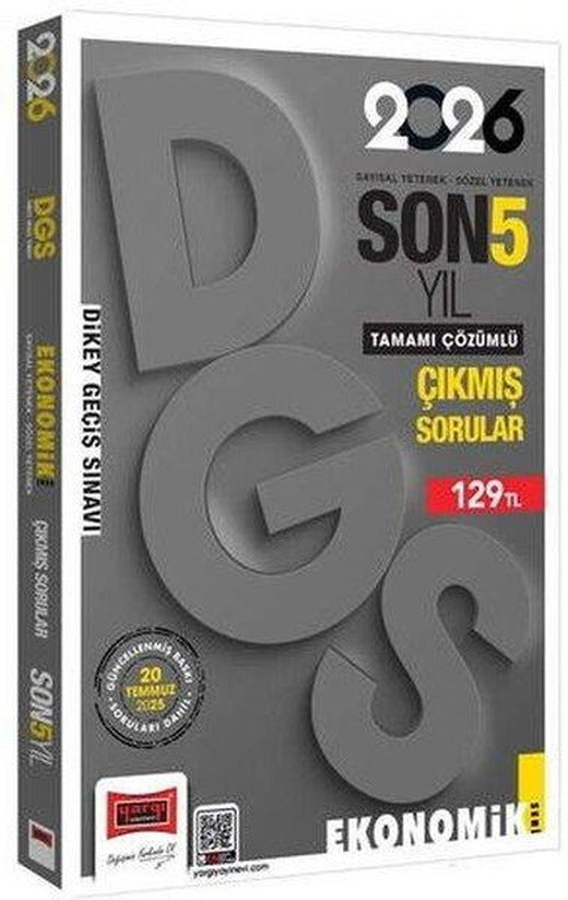 2026 DGS Sayısal - Sözel Yetenek Son 5 Yıl Çıkmış Sorular Ekonomik Baskı | Yargı Yayınları (İnce Kapak)