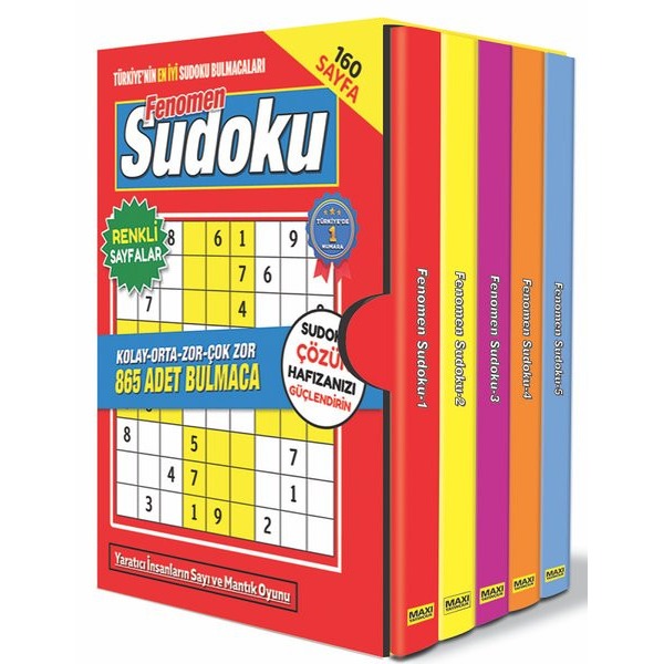 Fenomen Sudoku Bulmaca Seti - 5 Kitap Takım | Maxı Yayıncılık