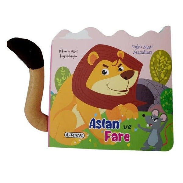 Aslan ve Fare - Dokun ve Hisset Kuyruklarıyla | Çiçek Yayıncılık (İnce Kapak)