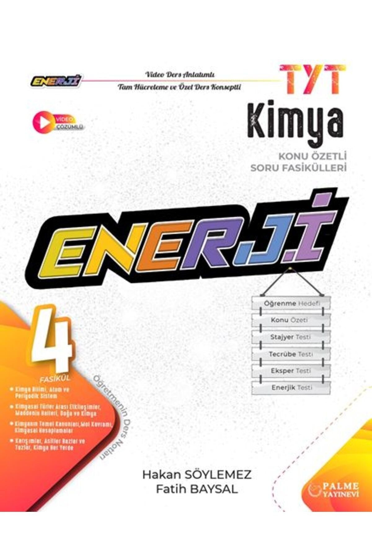 TYT Enerji Kimya Konu Özetli Soru Fasikülleri (4 Fasikül) | Palme Yayınları (Ciltsiz)