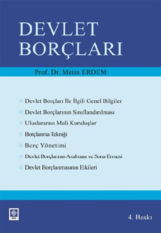 Devlet Borçları | Ekin Basım Yayın (İnce Kapak)