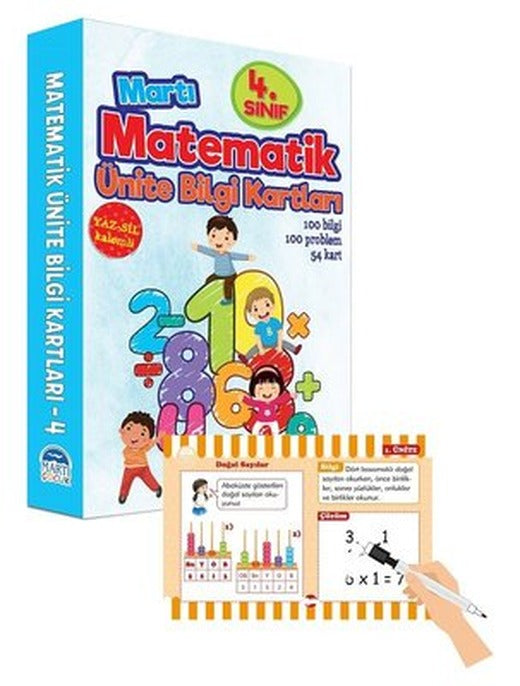 4.Matematik Ünite Bilgi Kartları | Martı Yayınları