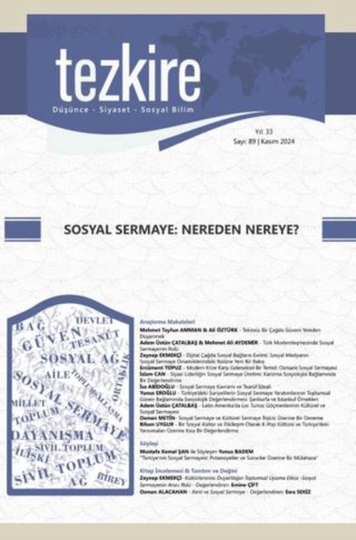 Tezkire 89. Sayı | Tezkire Dergisi (Ciltsiz)
