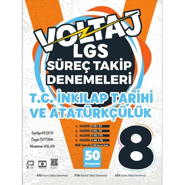 8.Sınıf İnkılap Tarihi Ve Atatürkçülük Voltaj LGS Süreç Takip Denemeleri | Berkay Yayıncılık (İnce Kapak)