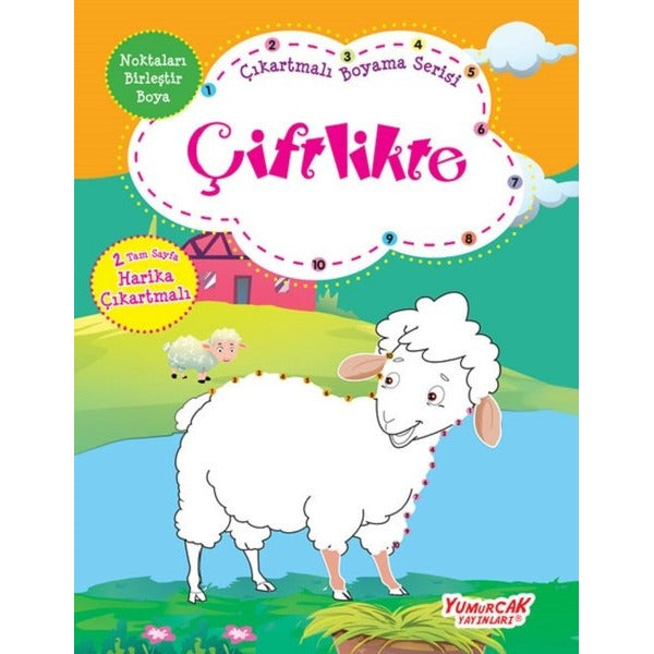 Çiftlikte-Çıkartmalı Boyama Serisi | Yumurcak Yayınları (İnce Kapak)