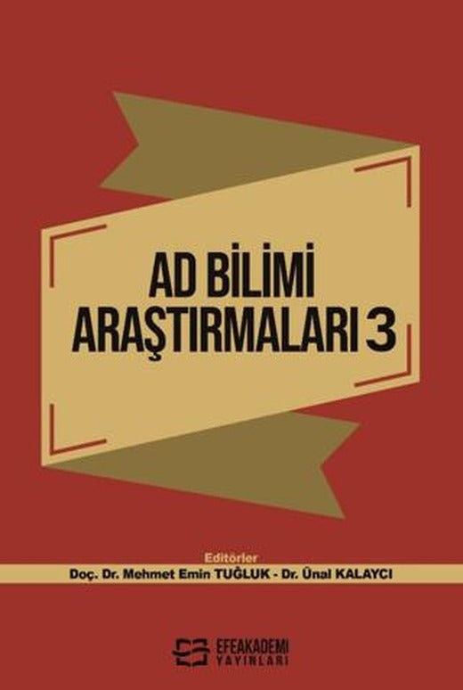 Ad Bilimi Araştırmaları 3 | Efe Akademi Yayınları (Ciltsiz)