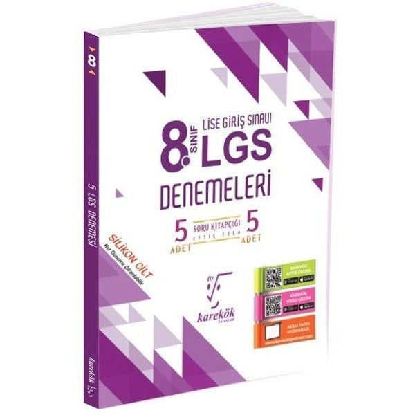 8.Sınıf LGS Denemeleri 5'li | Karekök Eğitim Yayın (İnce Kapak)