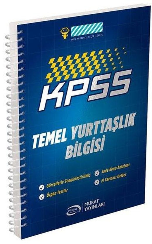 KPSS Temel Yurttaşlık Bilgisi Defteri | Murat Yayınları (İnce Kapak)
