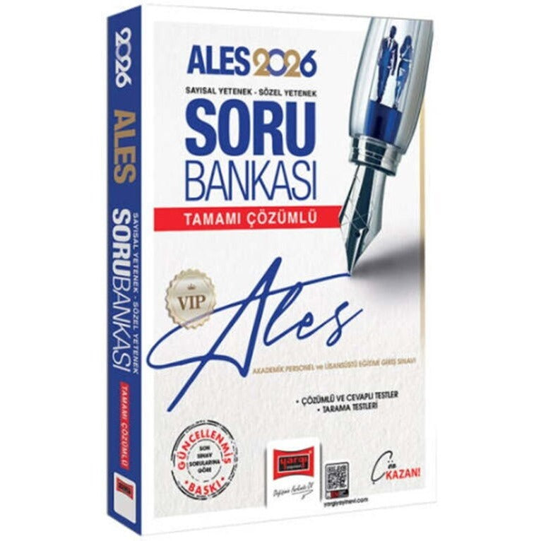 2026 ALES VIP Sayısal - Sözel Yetenek Tamamı Çözümlü Soru Bankası | Yargı Yayınları (İnce Kapak)