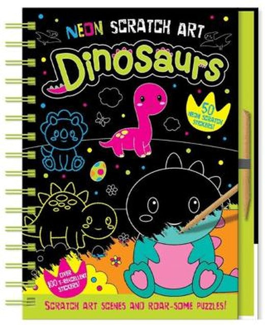 Neon Scratch Art - Dinosaurs | IMAGINE THAT (Ciltli)