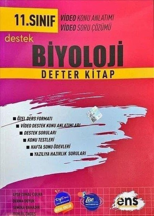 11.Sınıf Biyoloji Destek Defterim | Ens Yayıncılık (İnce Kapak)
