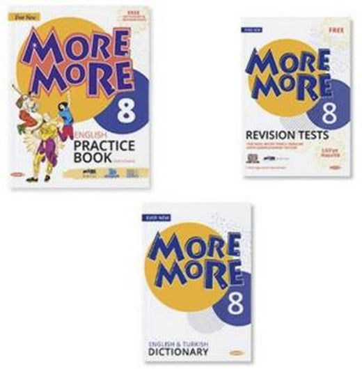 Kurmay ELT 8. Sınıf More and More Pratice Book - Dictionary - Revision Tests 3' lü Set | Kurmay Yayınları (Ciltsiz)