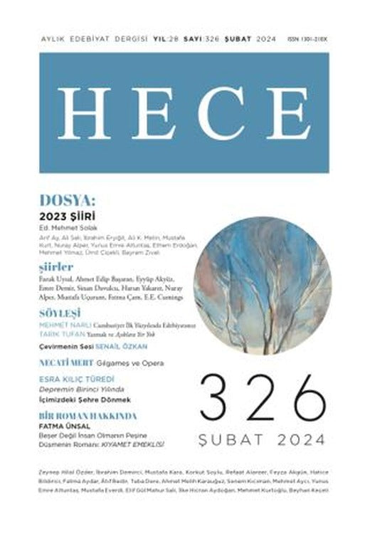 Hece Dergisi - Sayı: 326 Şubat 2024 | Hece Dergisi (Ciltsiz)