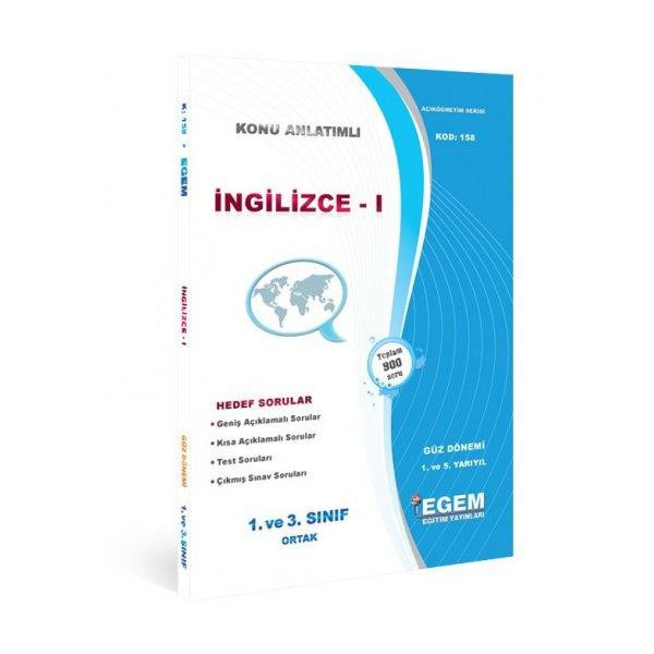 1. ve 3. Sınıf 1. Yarıyıl İngilizce 1 Konu Anlatımlı Soru Bankası - Kod 158