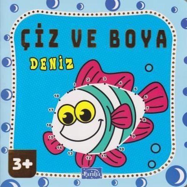 Çiz ve Boya Deniz | Parıltı Yayınları (Ciltsiz)