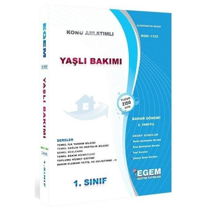 1. Sınıf Yaşlı Bakımı Konu Anlatımlı Soru Bankası - 2 Yarıyıl/Bahar Dönemi
