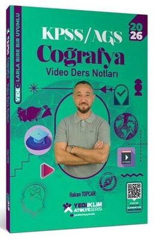 2026 KPSS Atölye Genel Kültür Coğrafya Video Ders Notları | Yediiklim Yayınları (İnce Kapak)