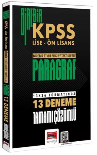 2026 Birebir KPSS - Lise - Önlisans Paragraf Tamamı Çözümlü 13 Deneme