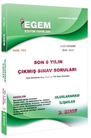 3. Sınıf 5. Yarıyıl Uluslararası İlişkiler Güz Dönemi Konu Anlatımlı Soru Bankası (Kod 703)
