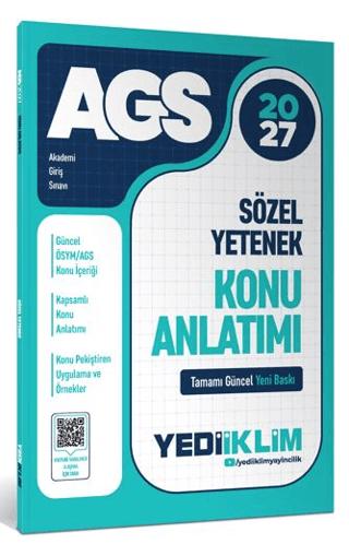 2027 MEB AGS Sözel Yetenek Konu Anlatımı | Yediiklim Yayınları (Ciltsiz) - Resim 1