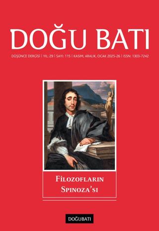Doğu Batı Düşünce Dergisi Yıl: 29 Sayı: 115 - Filozofların Spinoza’sı | Doğu Batı Dergileri (Ciltsiz) - Resim 1
