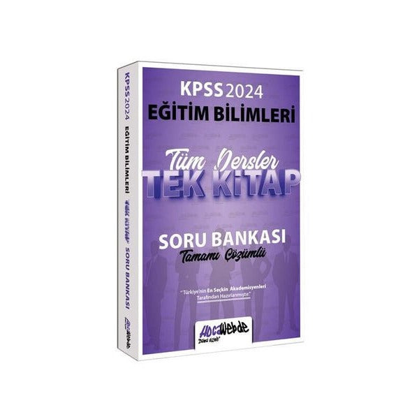 2024 KPSS Eğitim Bilimleri Tüm Dersler Tamamı Çözümlü Tek Kitap Soru Bankası | HocaWebde Yayınları (Ciltsiz)