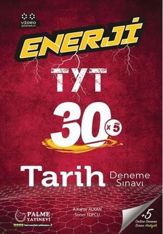 Palme YKS TYT Enerji Tarih 30 Deneme Sınavı Video Çözümlü | Palme Yayınları (Ciltsiz)
