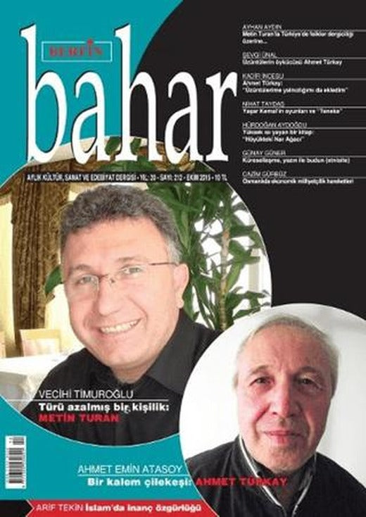 Berfin Bahar Aylık Kültür, Sanat ve Edebiyat Dergisi Sayı: 212 Ekim 2015 | Berfin Bahar Dergisi (Ciltsiz)