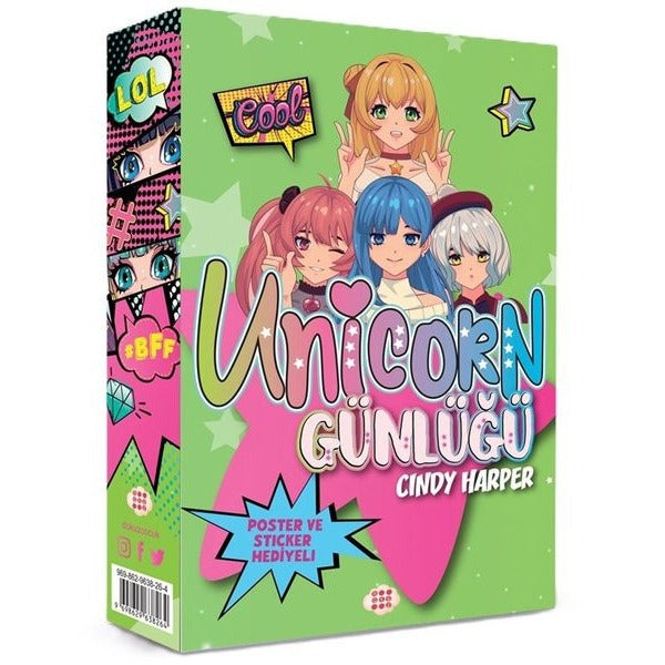 Unicorn Günlüğü Seti - Yeşil Günlük - Kutulu | Dokuz Yayınları (İnce Kapak)