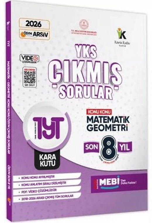 2026 YKS-TYT Matematik-Geometri Karakutu ÖSYM Çıkmış Soru Bankası Çözümlü Konu Konu Son 8 Yıl