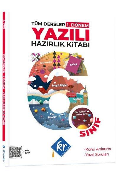 6. Sınıf Tüm Dersler 1. Dönem Yazılı Hazırlık Kitabı | KR Akademi (İnce Kapak) - Resim 1