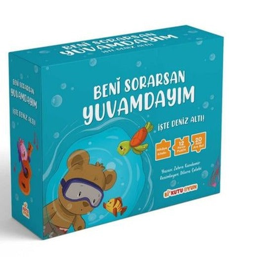 Beni Sorarsan Yuvamdayım - İşte Deniz Altı! Kitap ve Yapboz Seti | Bi Kutu Oyun Yayınevi (İnce Kapak)